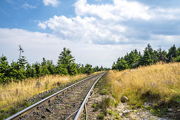 Image showing Countryside railroad in a rural environment