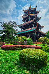 Image showing Wangjiang Pavilion in Wangjianglou park. Chengdu, Sichuan, China