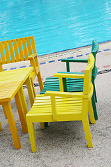 Image showing Bright wooden chairs