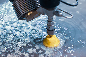 Image showing CNC water jet cutting machine