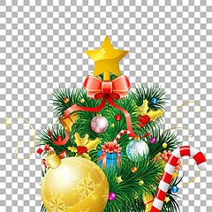 Image showing Christmas Tree with Toys