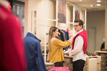 Image showing couple in  Clothing Store