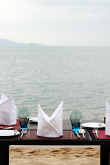 Image showing Romantic table setting