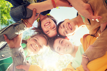 Image showing group of happy teenage friends