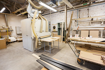 Image showing woodworking factory workshop