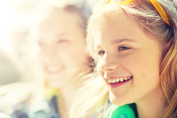 Image showing happy teenage girl face