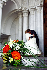 Image showing Wedding  bunch of flowers