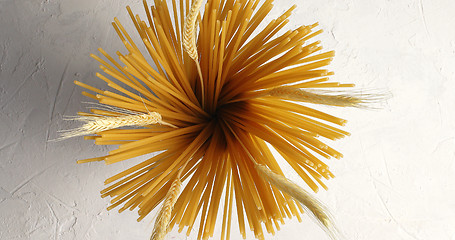 Image showing Raw spaghetti with wheat