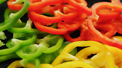 Image showing Colorful rings of peppers