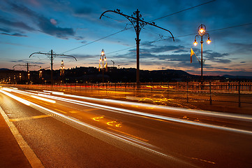 Image showing Traffic at the sunset