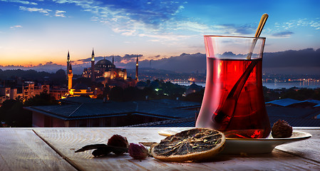 Image showing Tea and mosque