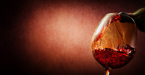 Image showing Wine on textured background