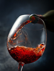 Image showing Wine on smoky background