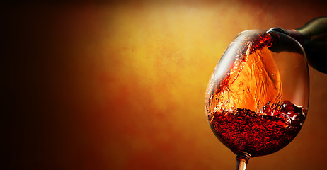 Image showing Wineglass with wine