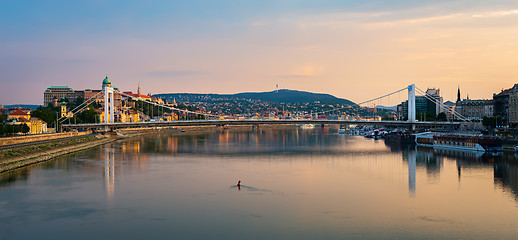 Image showing Elizabeth bridge on Danube