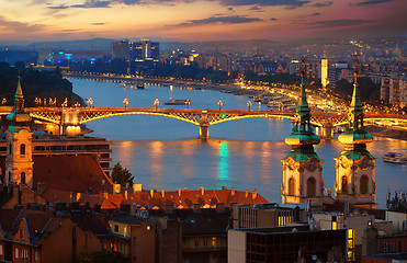 Image showing Illuminated Margaret bridge