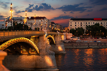 Image showing Illuminated Margaret Bridge