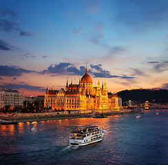 Image showing Hungarian Parliament on Danube