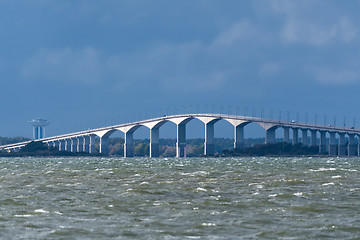 Image showing Bridge with bad weather coming up