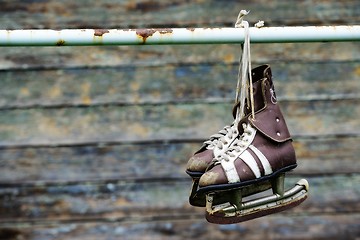 Image showing vintage pair of mens  ice skates 