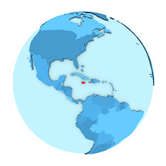 Image showing Jamaica on globe isolated