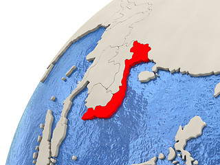 Image showing Vietnam on globe