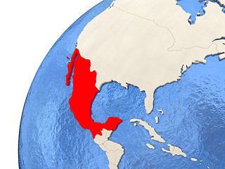 Image showing Mexico on globe