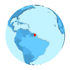 Image showing French Guiana on globe isolated