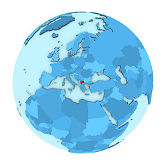 Image showing Macedonia on globe isolated