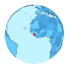 Image showing Sierra Leone on globe isolated