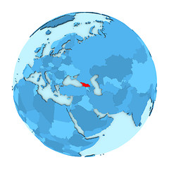 Image showing Georgia on globe isolated