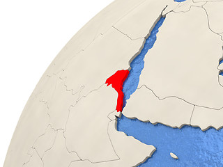 Image showing Eritrea on globe