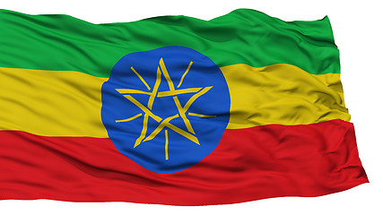 Image showing Isolated Ethiopia Flag