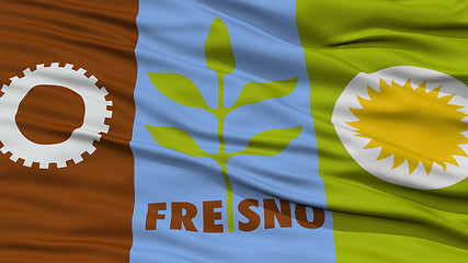 Image showing Closeup of Fresno City Flag