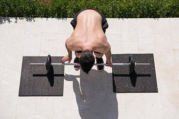 Image showing man doing morning exercises