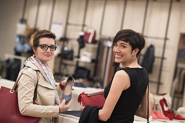 Image showing best friend shopping in big mall