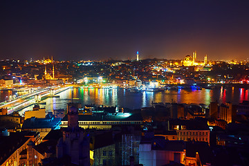 Image showing Night lights of Istanbul