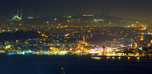 Image showing Night lights of Istanbul