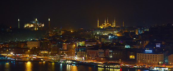 Image showing Night lights of Istanbul