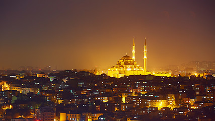 Image showing Night lights of Istanbul