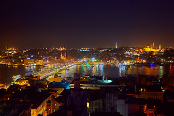 Image showing Night lights of Istanbul