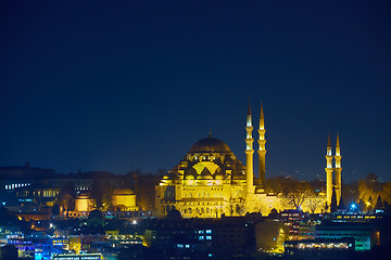 Image showing Night lights of Istanbul