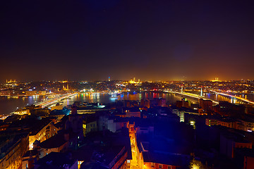 Image showing Night lights of Istanbul