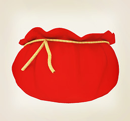 Image showing Bag on a white background. 3D illustration. Vintage style