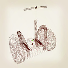 Image showing Mini electrical and ecological transport on a white background. 