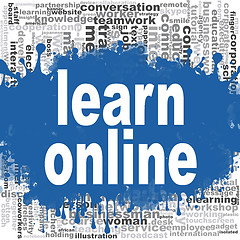 Image showing Learn online word cloud