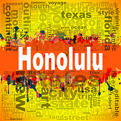 Image showing Honolulu word cloud design