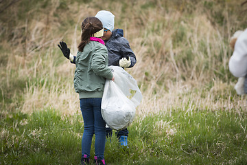 Image showing Collecting Plastic Waste