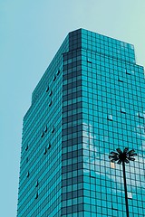 Image showing Modern Building with Mirrored Clouds 