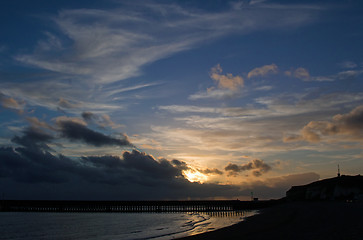 Image showing Sunset Sky at Newhaven